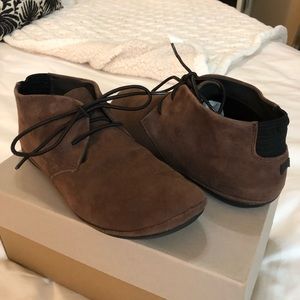 Camper Right Nina booties in brown suede. US 7.